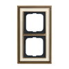 Cover frame 2-gang(s) antique brass ivory white - Busch-Dynasty