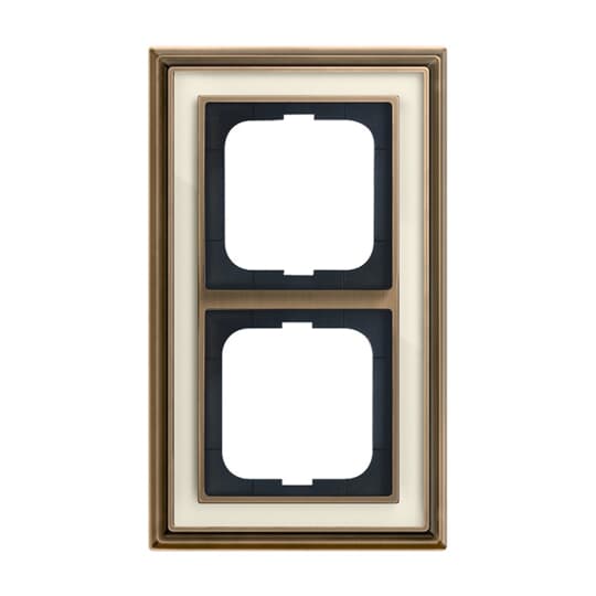 Cover frame 2-gang(s) antique brass ivory white - Busch-Dynasty – Görsel 3 / 5