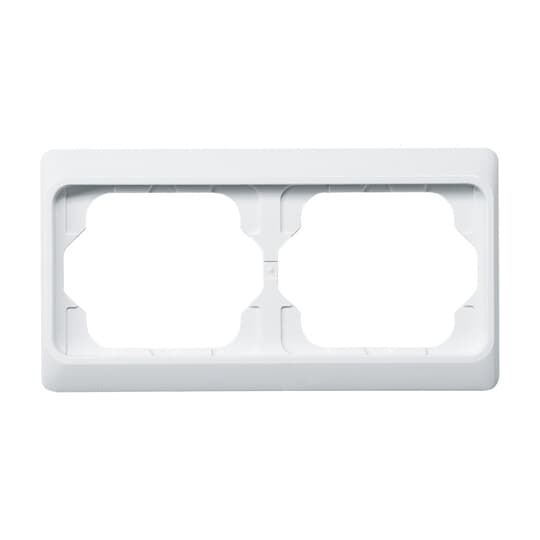 Cover frame 2gang studio white - alpha exclusive