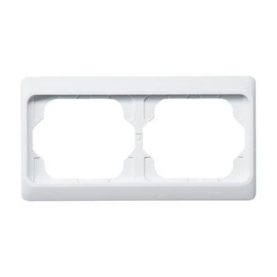 Cover frame 2gang studio white - alpha exclusive