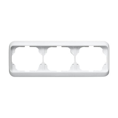 Cover frame 3-gang studio white - alpha nea