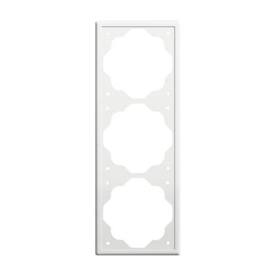 Cover frame 3-gang studio white matt - impuls