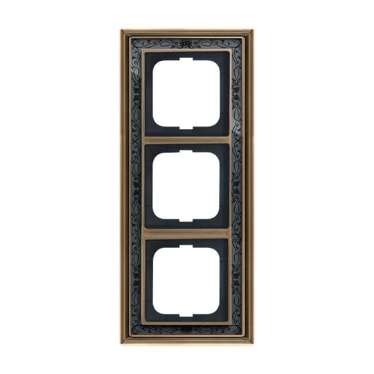 Cover frame 3-gang(s) antique brass decor anthracite - Busch-Dynasty