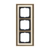 Cover frame 3-gang(s) antique brass ivory white - Busch-Dynasty