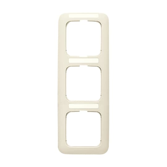 Cover frame with labelling field, vertical 3gang white - Busch-Duro 2000 SI