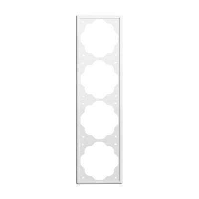 Cover frame 4-gang studio white matt - impuls