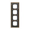 Cover frame 4-gang(s) antique brass anthracite - Busch-Dynasty