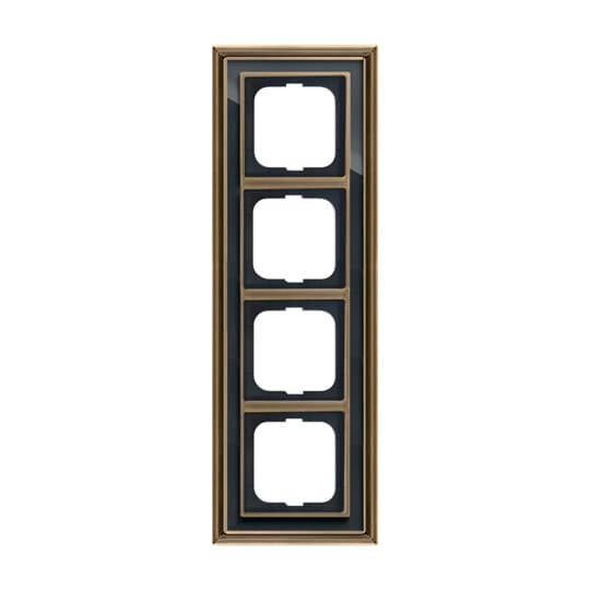 Cover frame 4-gang(s) antique brass anthracite - Busch-Dynasty – Görsel 3 / 5