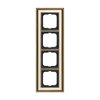 Cover frame 4-gang(s) antique brass ivory white - Busch-Dynasty