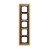 Cover frame 5-gang(s) polished brass decor anthracite - Busch-Dynasty
