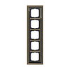 Cover frame 5-gang(s) antique brass anthracite - Busch-Dynasty