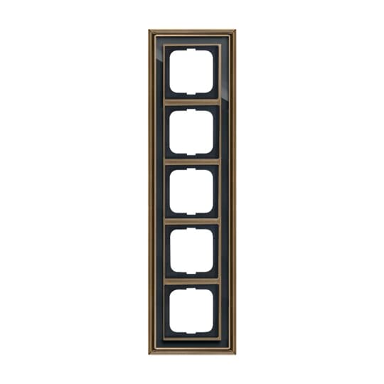 Cover frame 5-gang(s) antique brass anthracite - Busch-Dynasty – Görsel 3 / 5