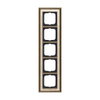 Cover frame 5-gang(s) antique brass decor ivory white - Busch-Dynasty