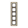 Cover frame 5-gang(s) antique brass ivory white - Busch-Dynasty