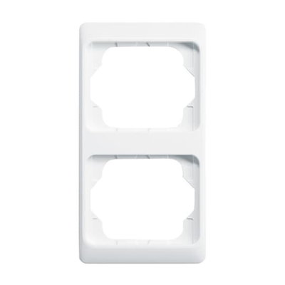 Cover frame 2-gang studio white - alpha exclusive