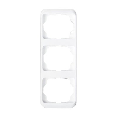 Cover frame 3-gang studio white - alpha nea