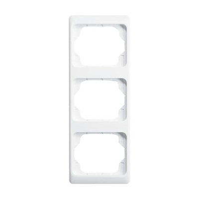 Cover frame 3-gang studio white - alpha exclusive