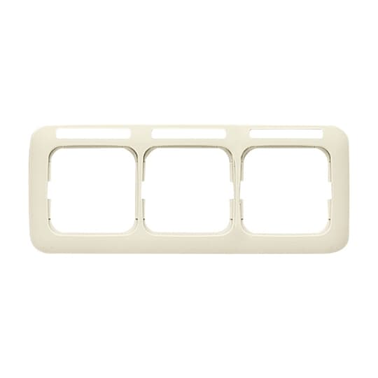 Cover frame with labelling field, horizontal 3gang white - Busch-Duro 2000 SI