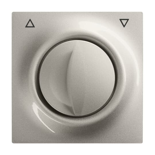 Cover plate Symbol "arrows" and "0" for Venetian blind, Turn button champagne metallic - impuls