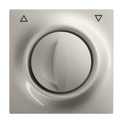Cover plate Symbol "arrows" and "0" for Venetian blind, Turn button champagne metallic - impuls