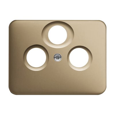 Cover plate TV / Radio / SAT 3 gang bronze - alpha