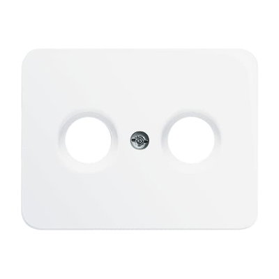 Cover plate SAT 2 gang studio white - alpha