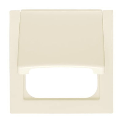 Cover plate 50x50 mm with Hinged Lid Telecommunication inserts ivory - impuls