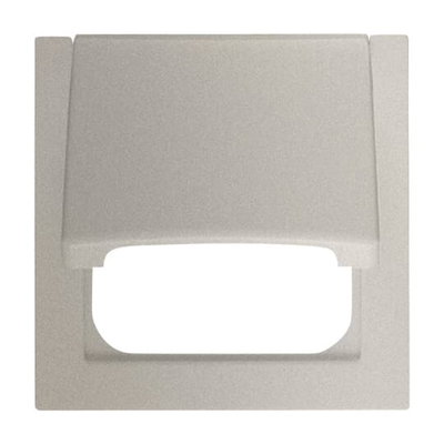 Cover plate 50x50 mm with Hinged Lid Telecommunication inserts 1 gang champagne metallic - impuls