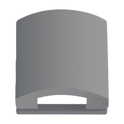 Cover plate 50x50 mm with Hinged Lid Telecommunication inserts grey metallic - Platform 63
