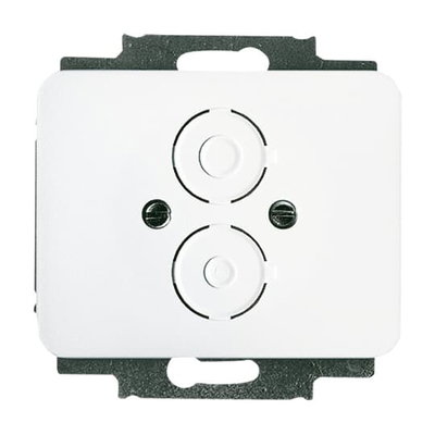 Cover plate Data connection 2 gang studio white - alpha