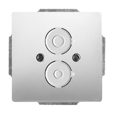 Cover plate Data connection 2 gang stainless steel - Pure Stainless Steel
