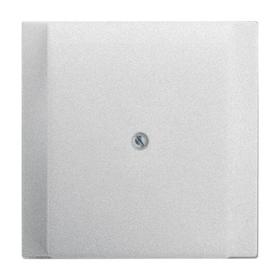Cover plate for Cable outlet 1-gang with Mounting plate aluminium silver - impuls