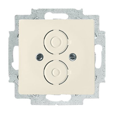 Cover plate BNC/TNC 2 gang ivory white - Platform 63