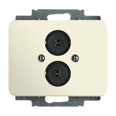Cover Plate Loudspeaker 2 gang ivory - alpha