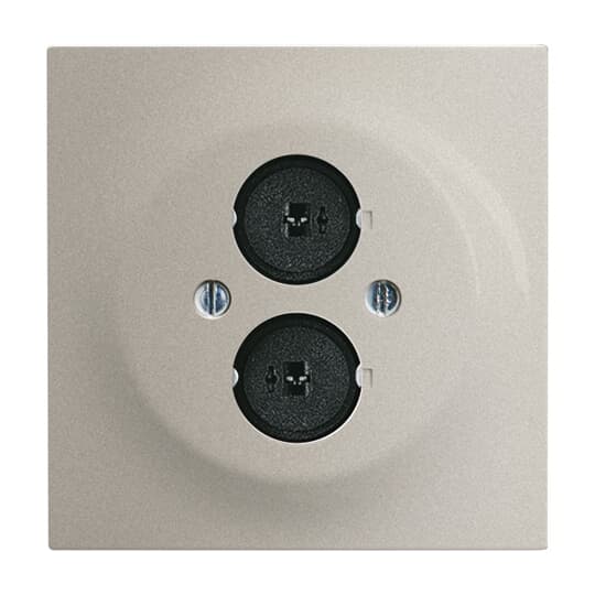 Cover plate Loudspeaker 2 gang champagne metallic - impuls