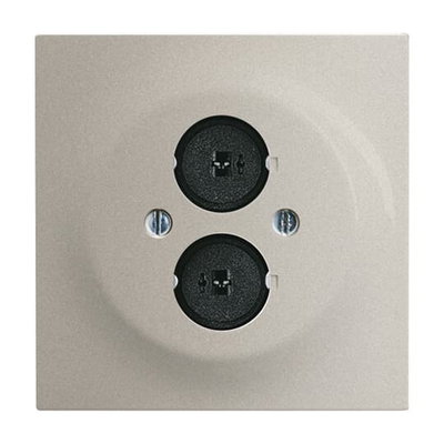 Cover plate Loudspeaker 2 gang champagne metallic - impuls