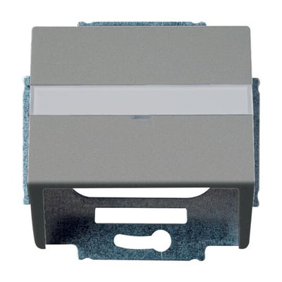Cover plate with labelling field for data connection housing grey metallic - Platform 63