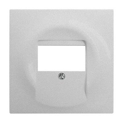 Cover plate TAE, UAE/TAE, USB/VGA/HDMI/loudspeaker/charging 1 gang aluminium silver - impuls