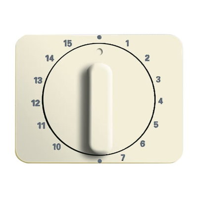 Cover plate 0 ... 15 Min for Time switch, Turn button ivory - alpha
