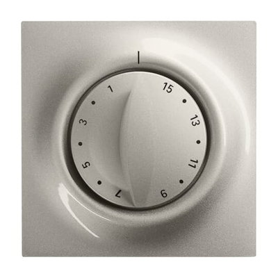 Cover plate with legend 0 ... 15 Min for Time switch, Turn button champagne metallic - impuls