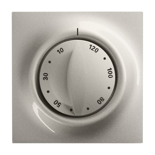 Cover plate with legend 0 ... 120 Min for Time switch, Turn button champagne metallic - impuls