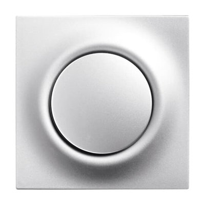 Cover plate for Switch/push button, Single rocker aluminium silver - impuls