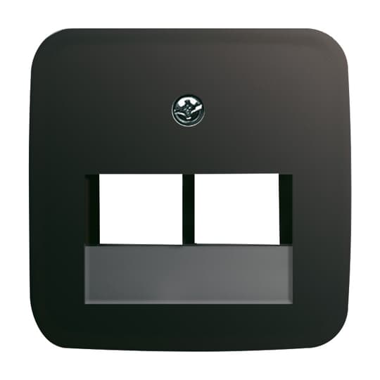 Cover plate UAE/IAE (ISDN) 2 gang black - Reflex SI