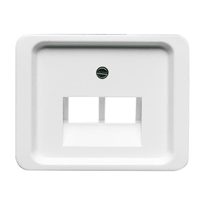 Cover plate UAE/IAE (ISDN) 2 gang studio white - alpha