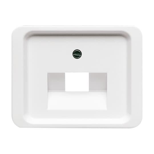 Cover plate UAE/IAE (ISDN) 1 gang studio white - alpha