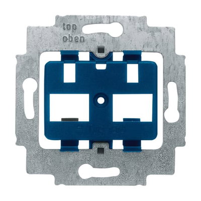 Mounting Plate Modular Jack Straight version 2gang blue