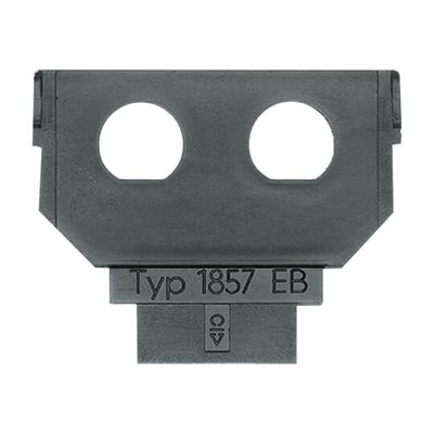 Socket Fixing Plate for BNC/TNC 2 gang anthracite