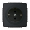 Busch-Object socket outlet SCHUKO® socket insert Safety Shutter black matt - Platform 63
