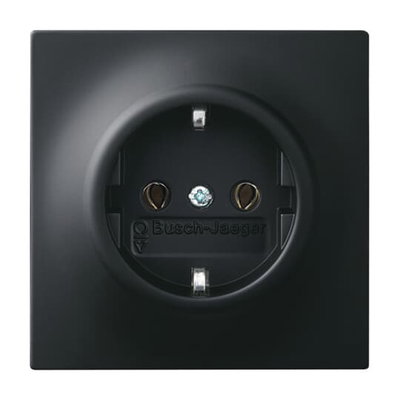 SCHUKO® socket insert black matt - impuls