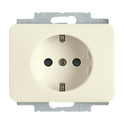 Socket insert Safety Shutter ivory white - alpha